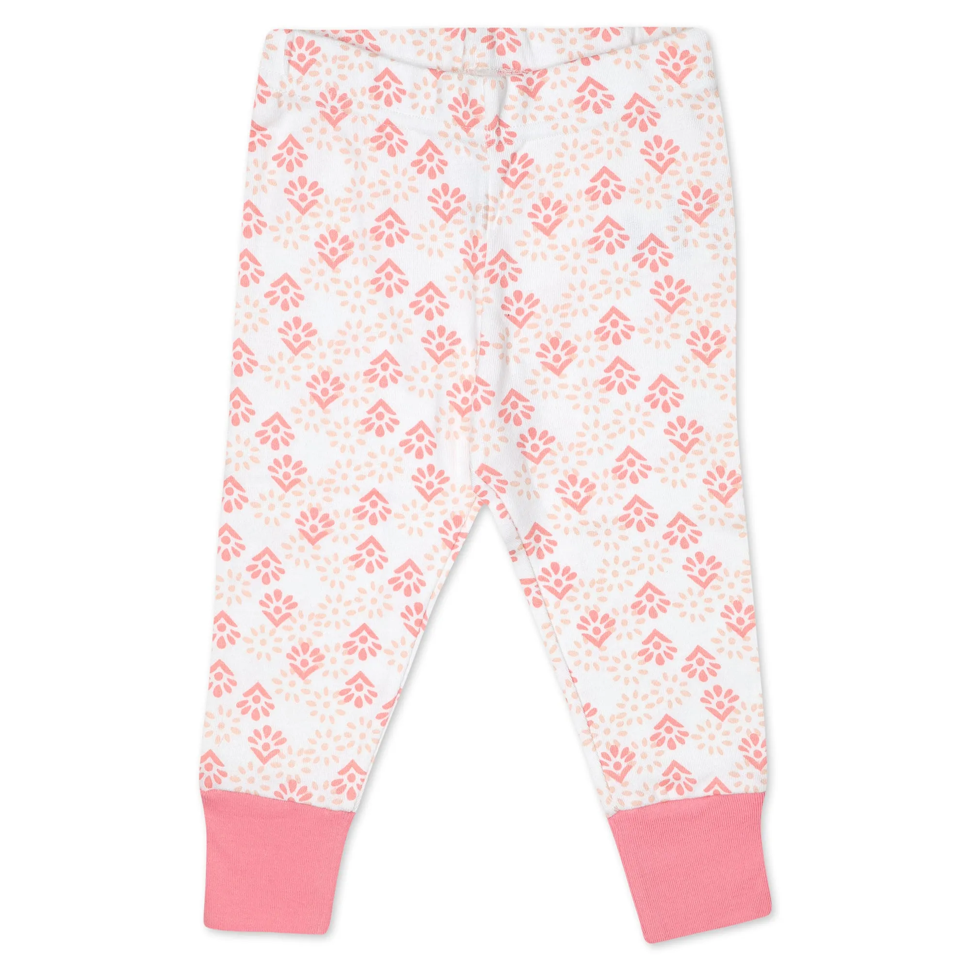 4-Piece Organic Cotton Pajama Set in Elephant Blooms Print