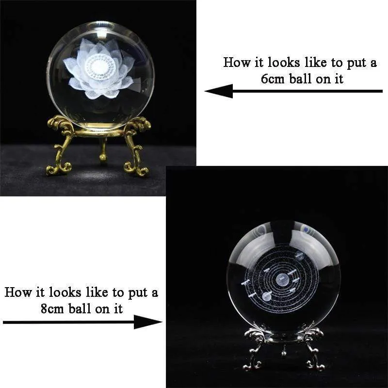 5PCS/LOT Fashion Crystal Ball Pedestal Glass Diamond Support Base Office Display Decoration