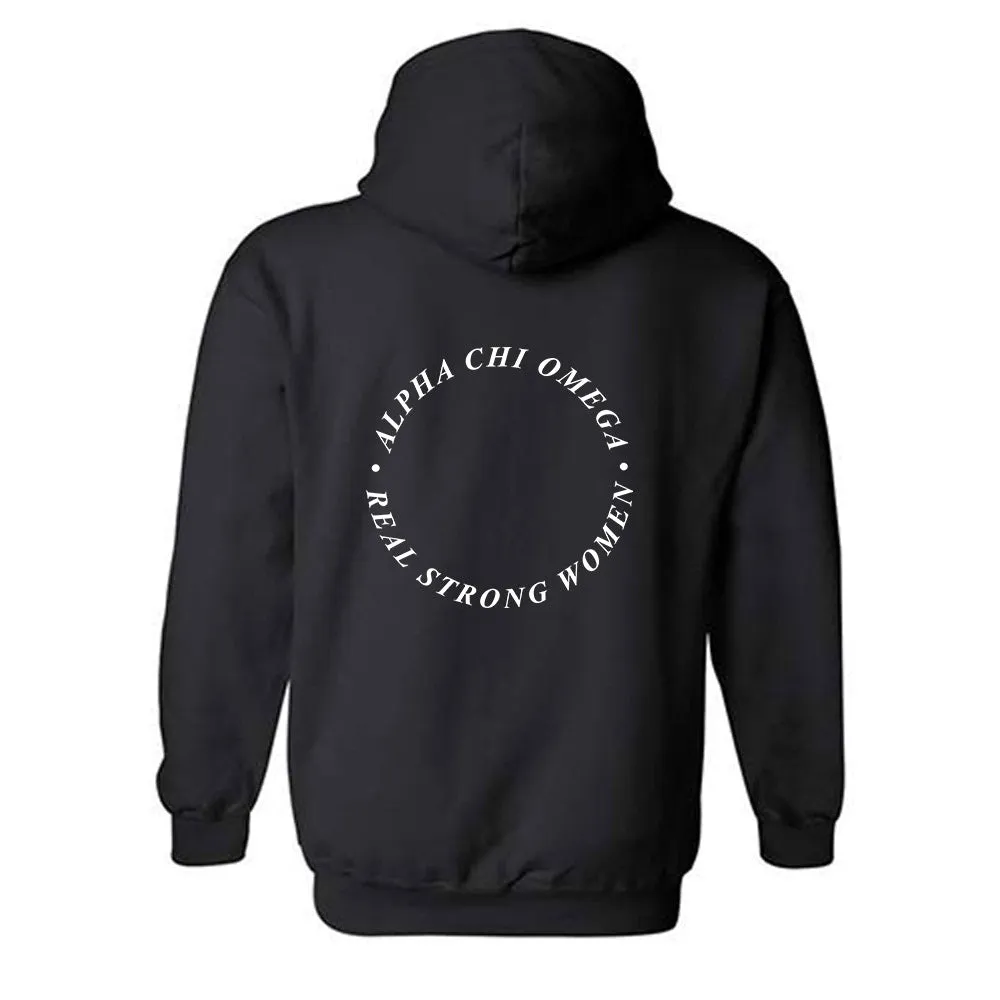 Alpha Chi Omega Real Strong Women Hooded Sweatshirt