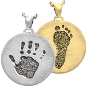 B&B Footprint/Handprint/Pawprint Round Pendant