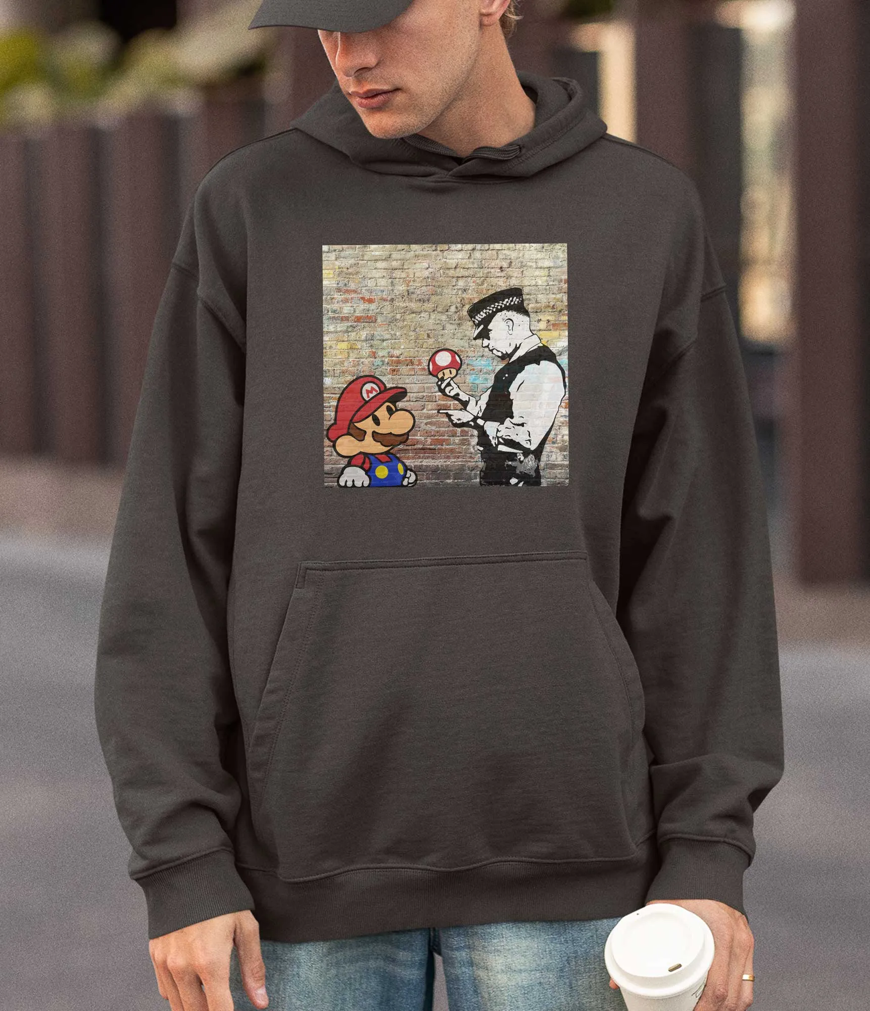 Banksy Hoodie - Super Mario