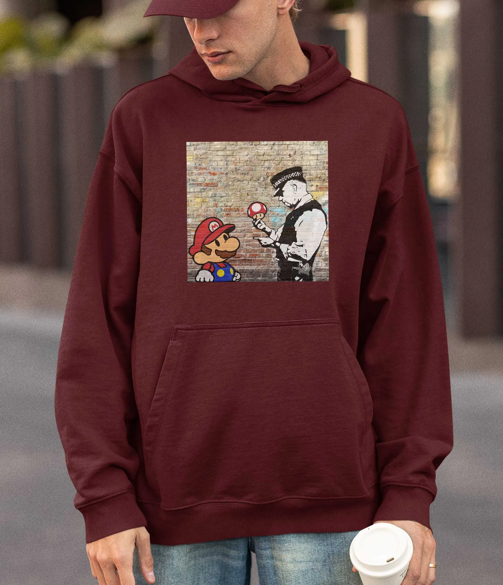 Banksy Hoodie - Super Mario