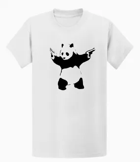 Banksy Mens T-shirt - Panda with a Gun