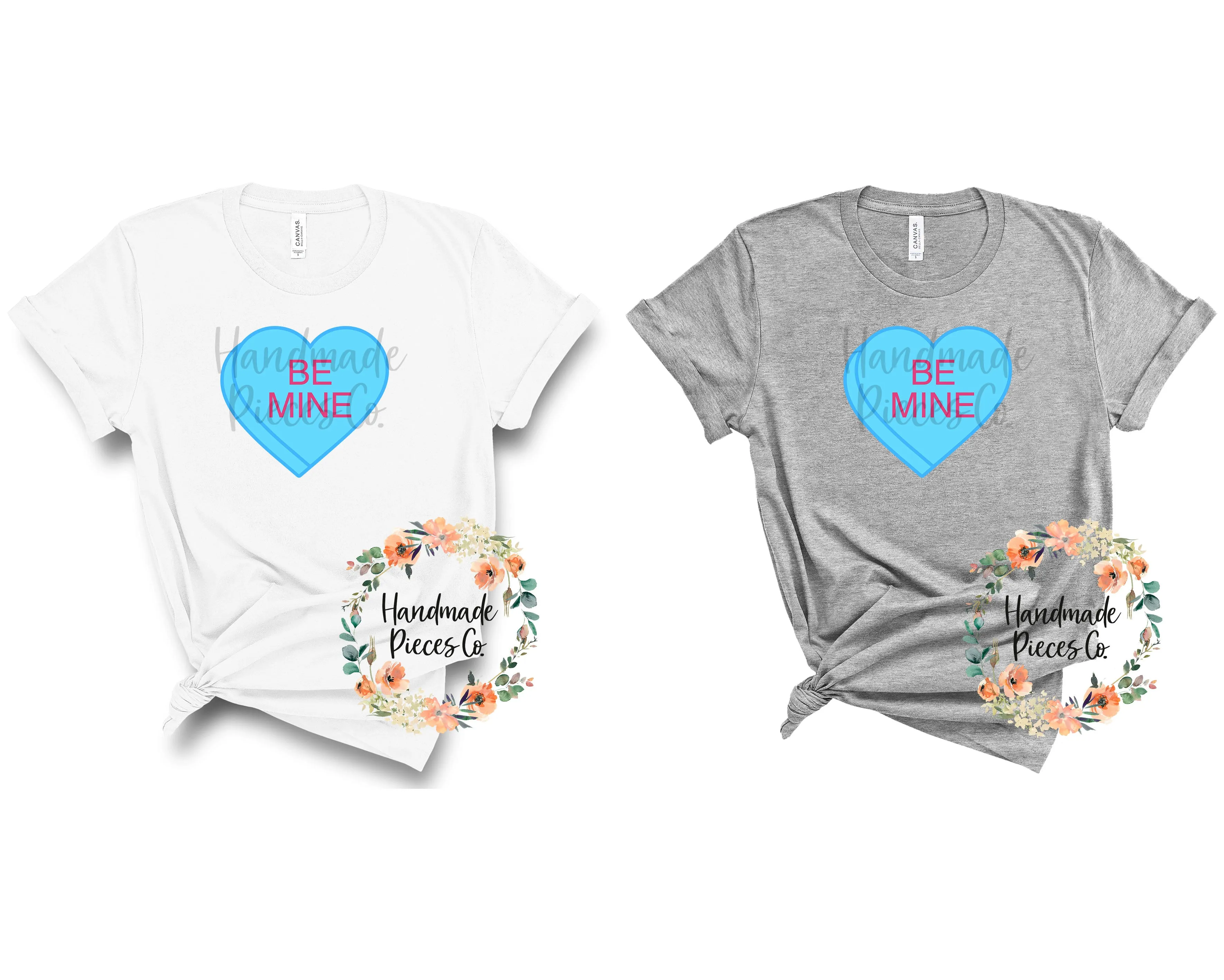 Be Mine Candy Heart, Blue - Sublimation or HTV Transfer