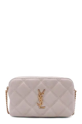 Becky Double Zip Pouch Shoulder Bag Dusky White