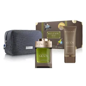 Bvlgari Man Wood Essence 3Pc Gift Set for Men by Bvlgari