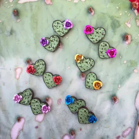 Cactus Heart ~ Wood Studs