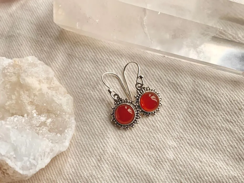 Carnelian Sole Earrings