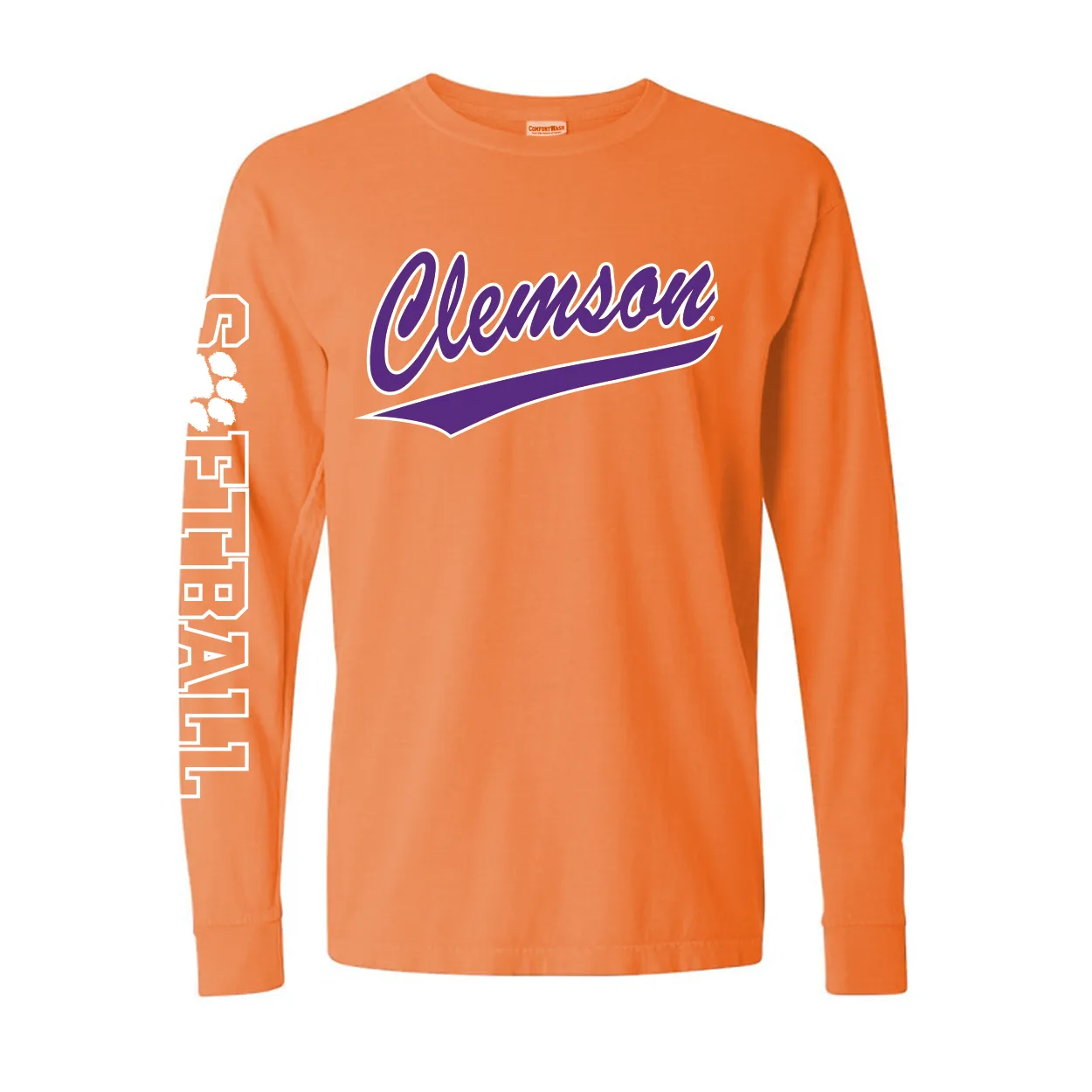 Clemson Script Softball Long Sleeve