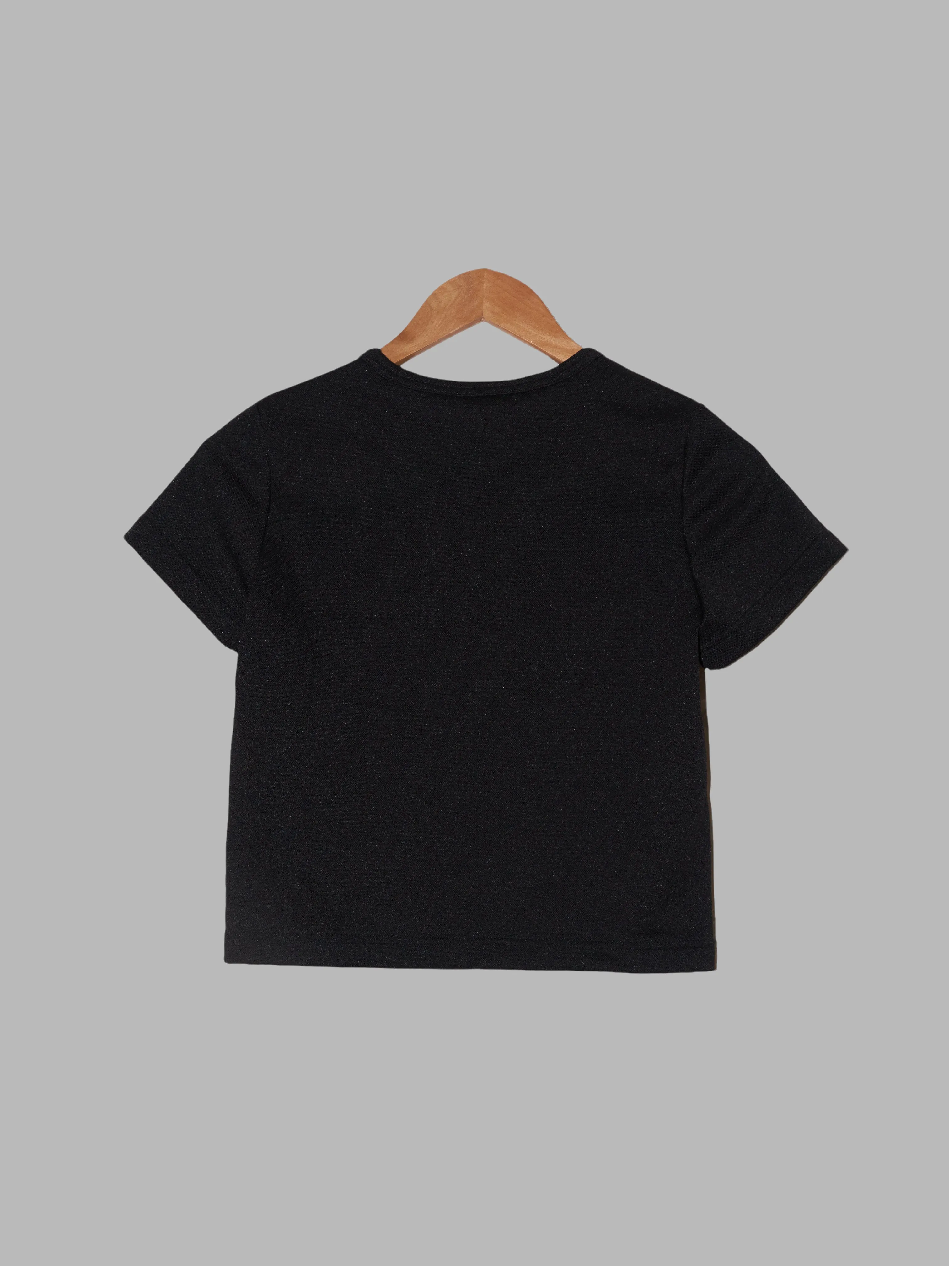 Comme des Garcons 1995 black poly-cotton v-neck t-shirt