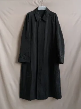 Comme des Garcons Homme AW1993 black creased nylon mackintosh coat - mens M