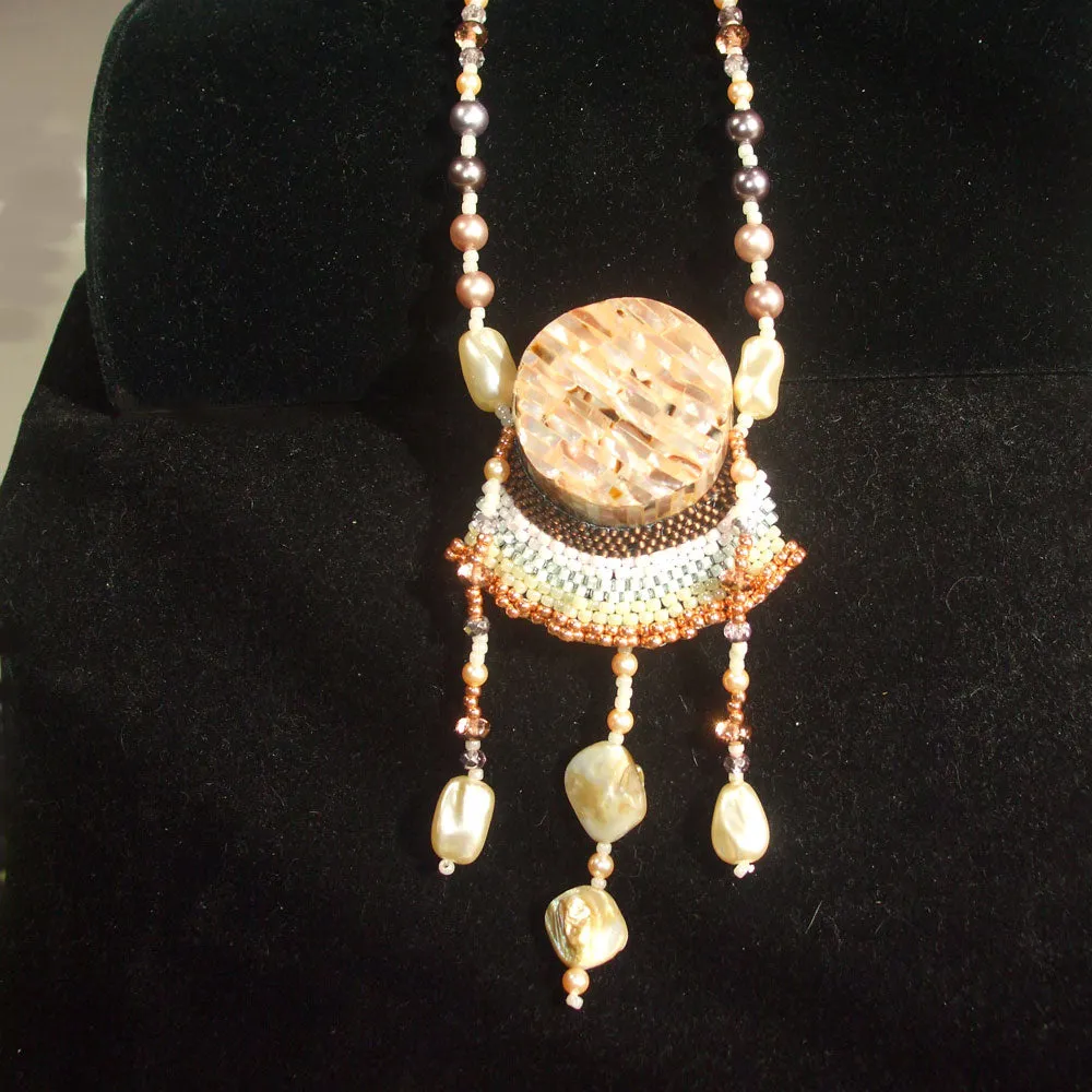 Danesa, Mother of Pearl Center Piece, Pendant, Necklace