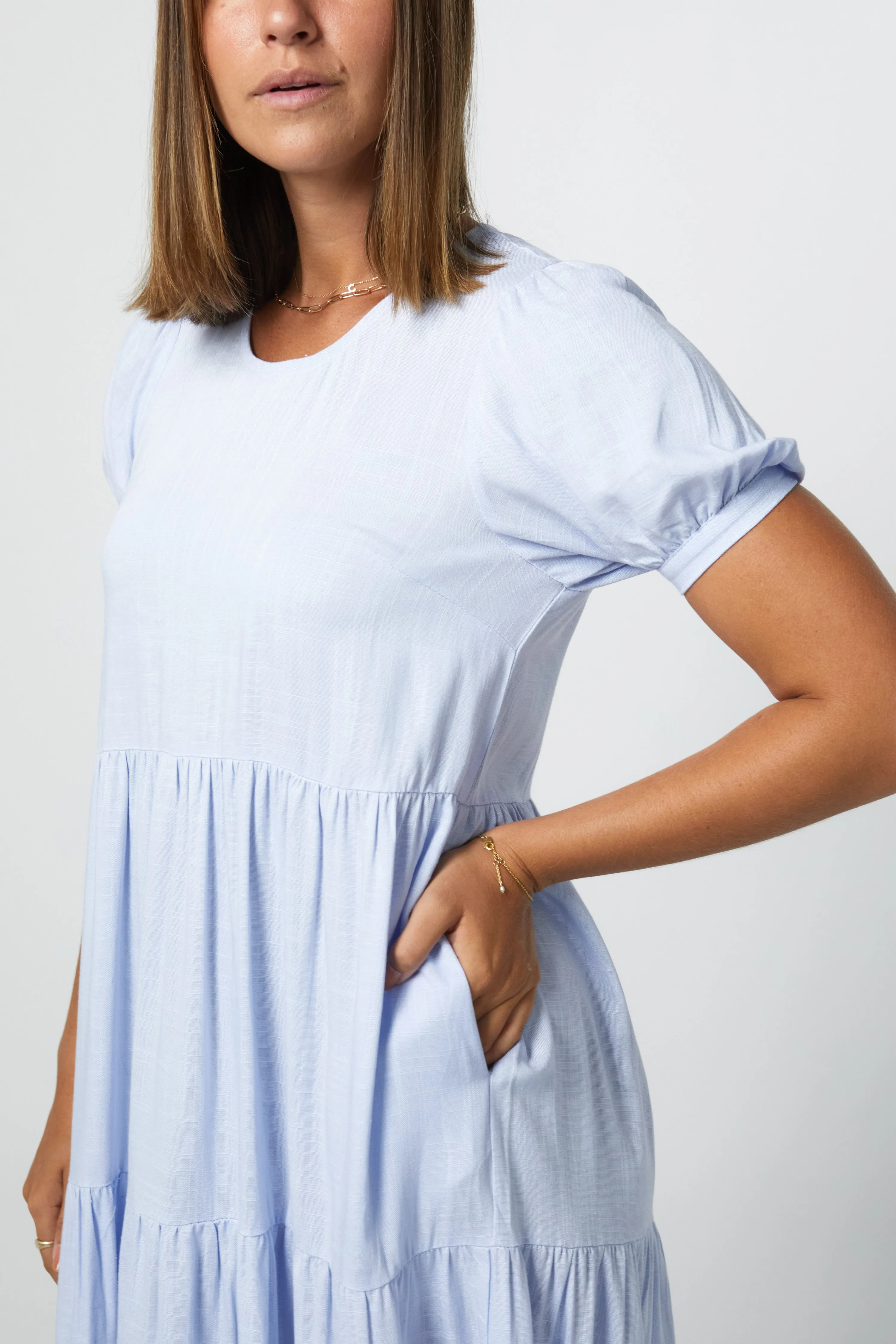 EDEN HEMP DRESS - SKY BLUE