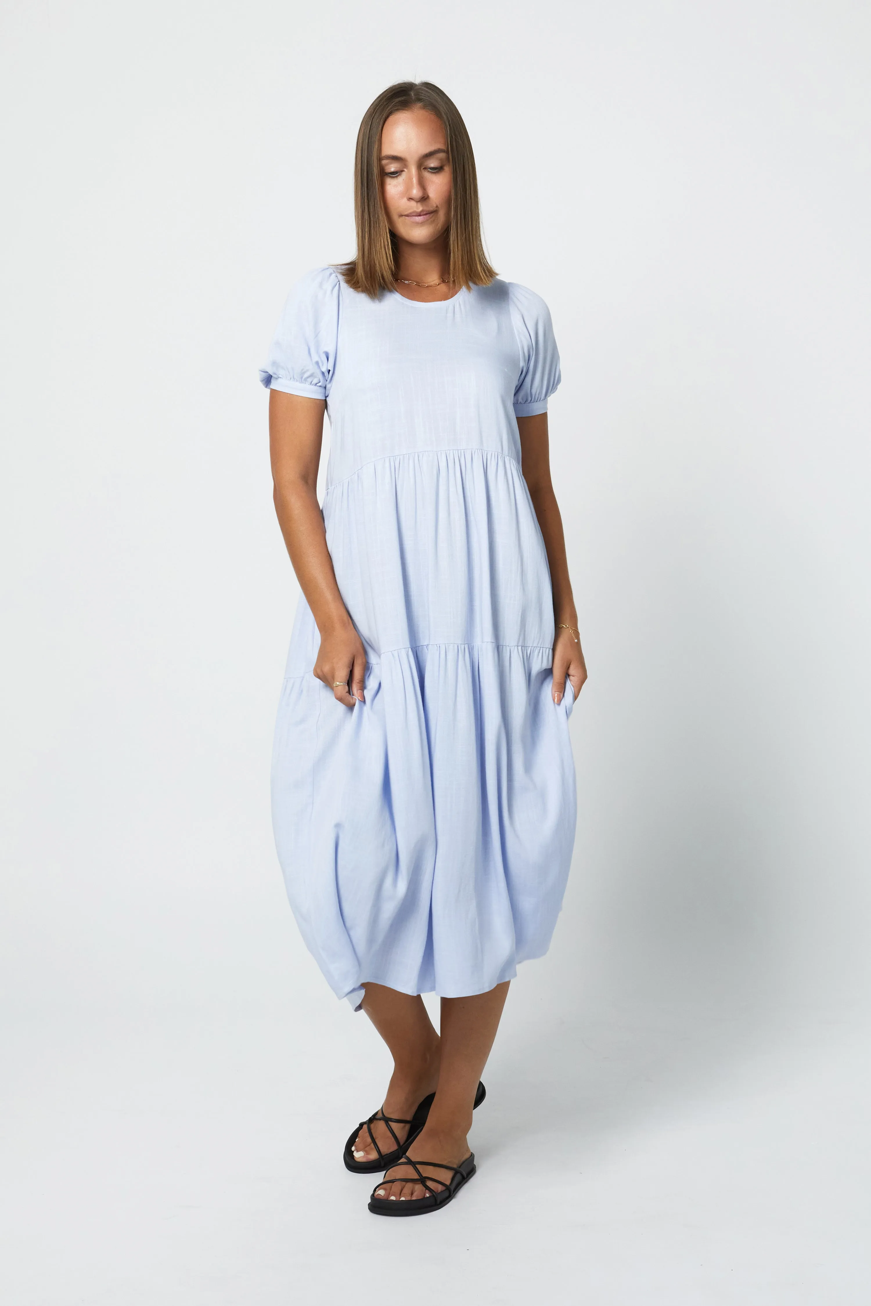 EDEN HEMP DRESS - SKY BLUE