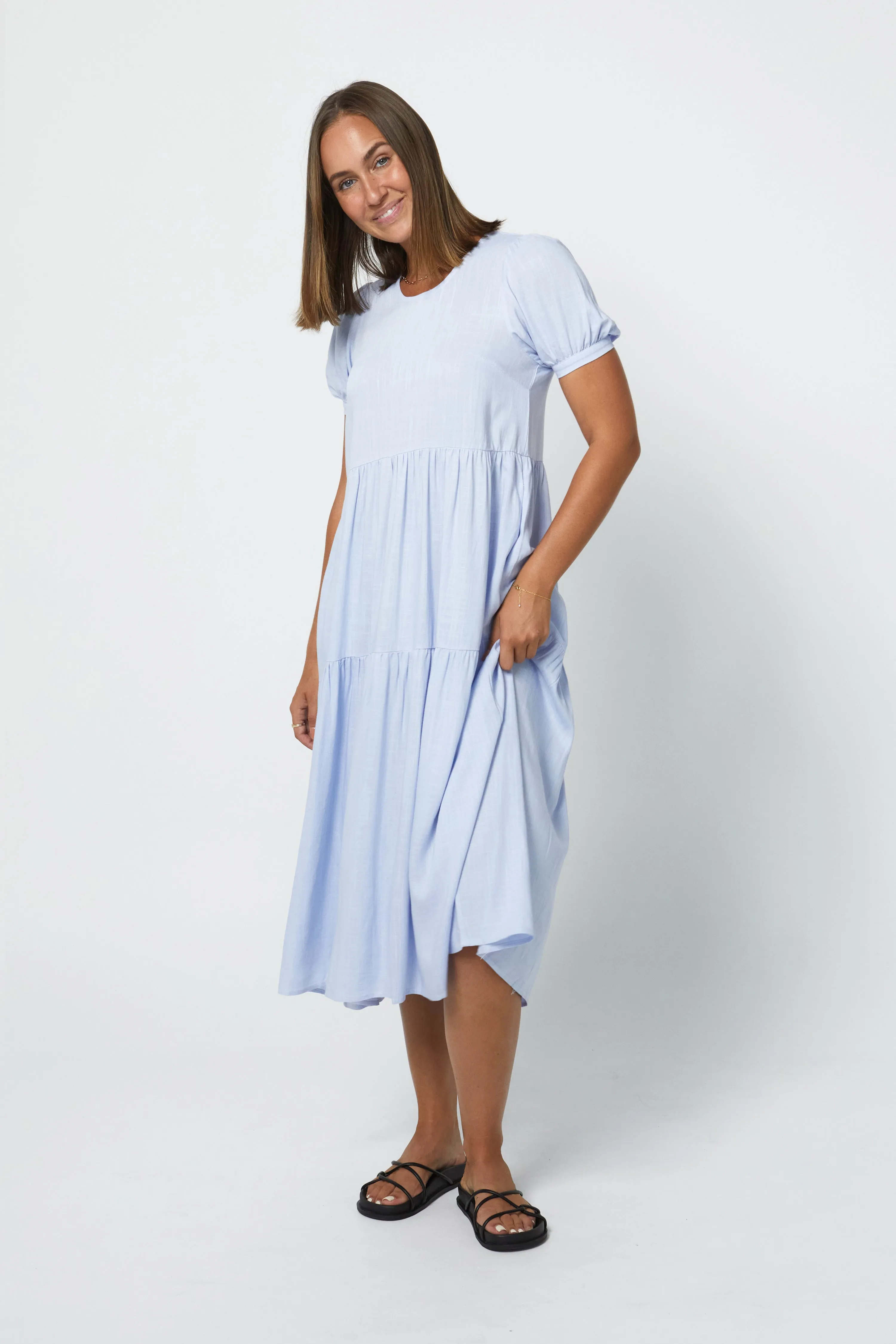 EDEN HEMP DRESS - SKY BLUE