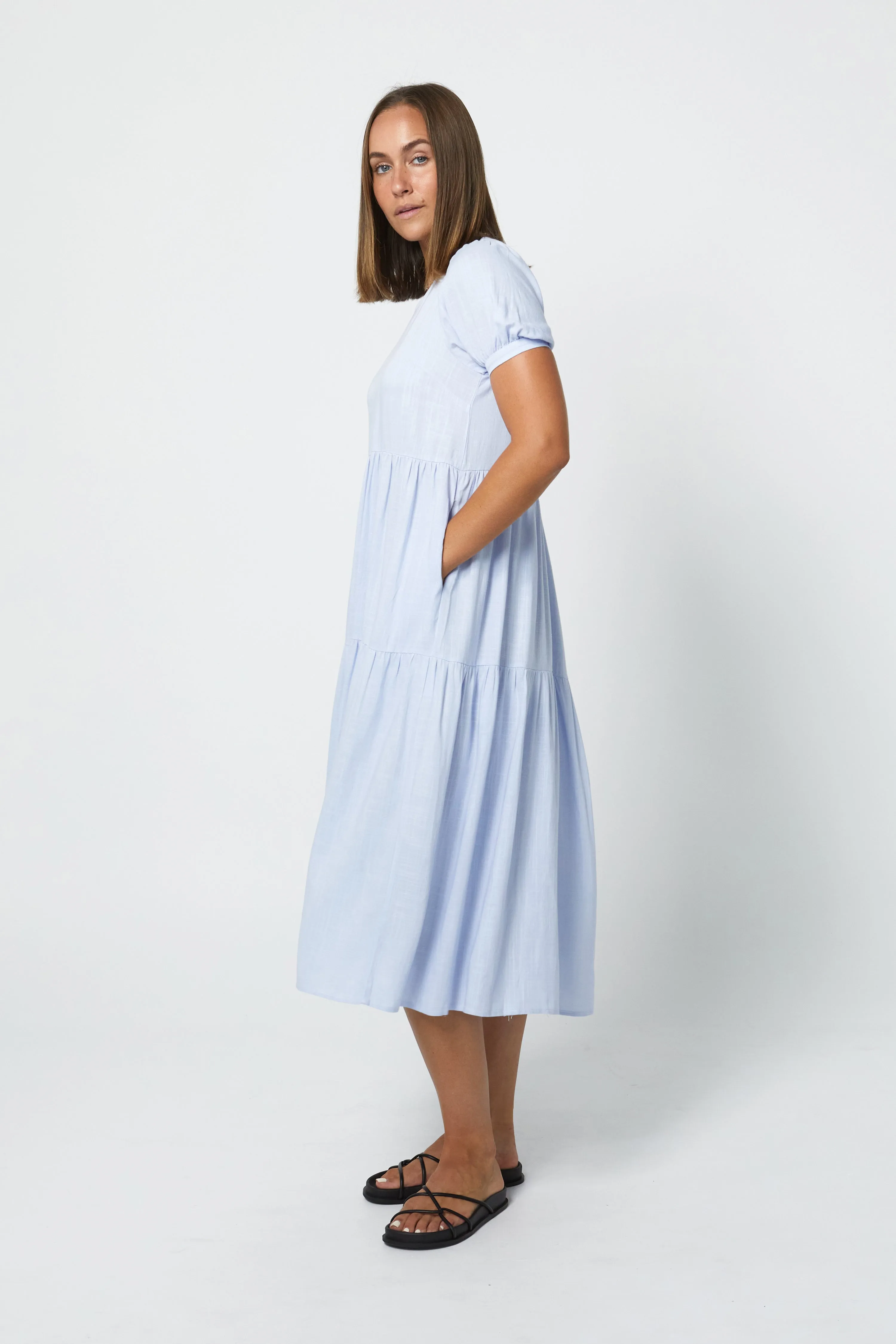 EDEN HEMP DRESS - SKY BLUE