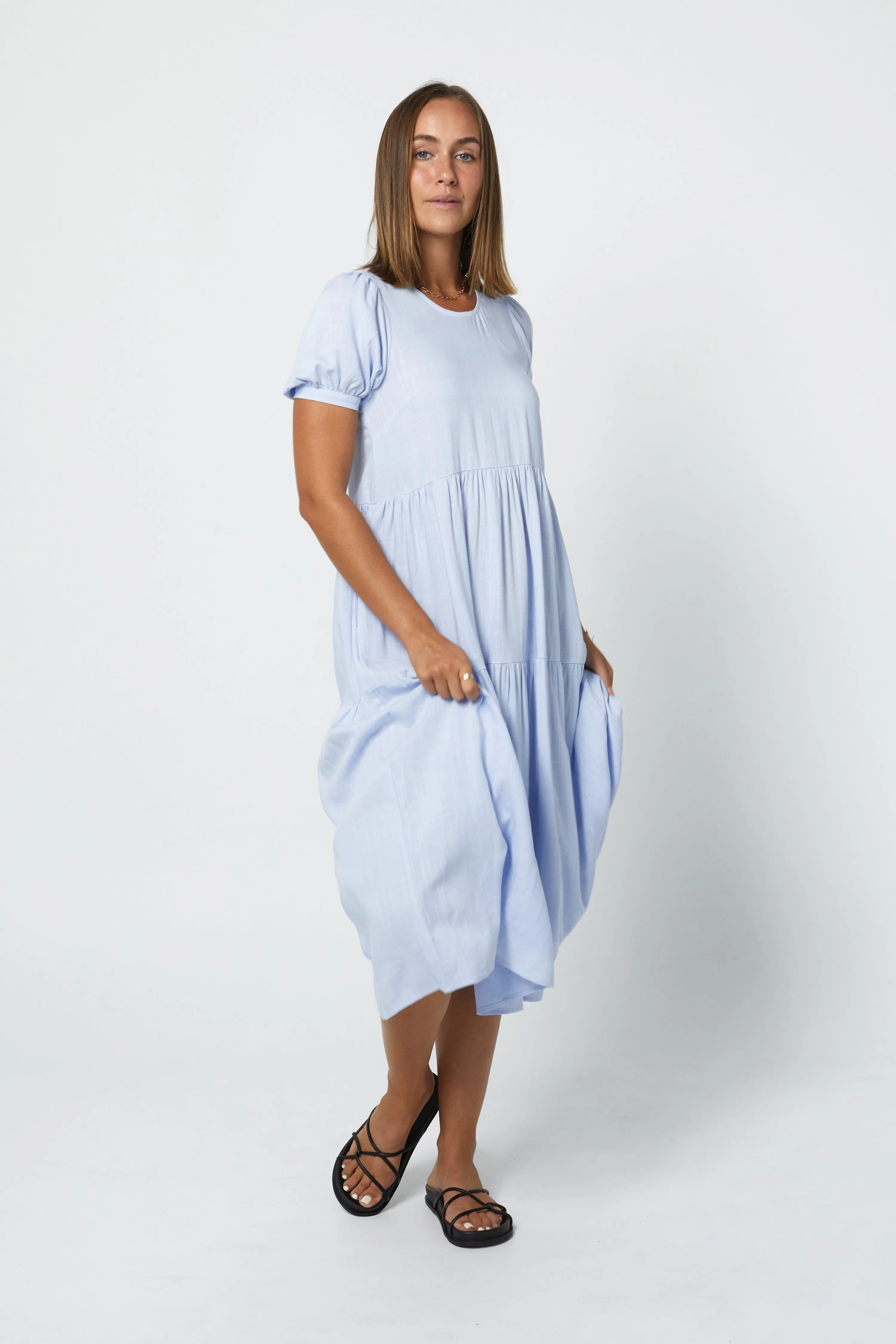 EDEN HEMP DRESS - SKY BLUE