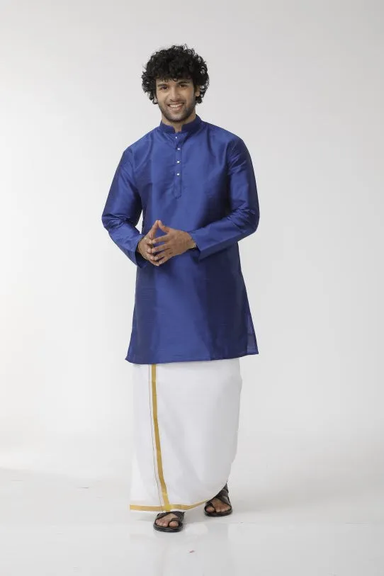 Ethnix - Blue Long Kurta for Men | Uathayam