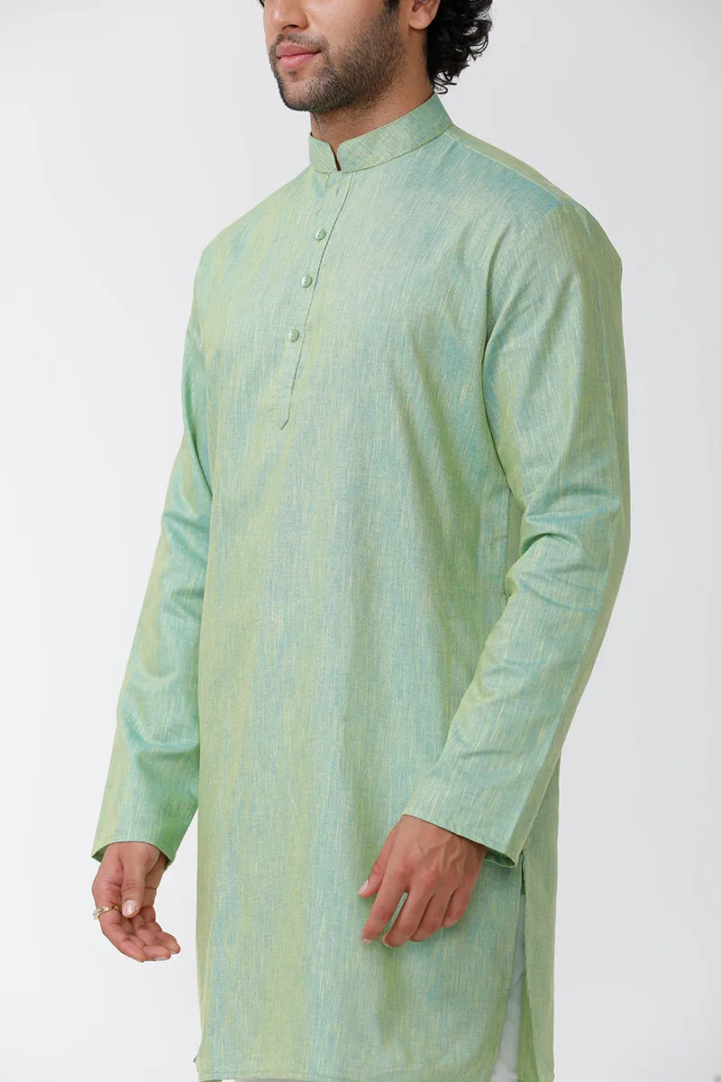 Exotic - Green Long Kurta For Mens | Uathaym