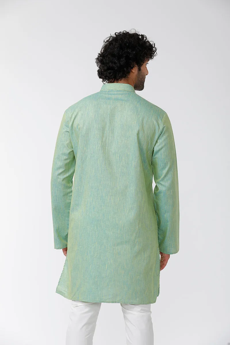 Exotic - Green Long Kurta For Mens | Uathaym