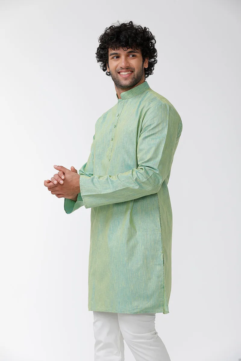 Exotic - Green Long Kurta For Mens | Uathaym