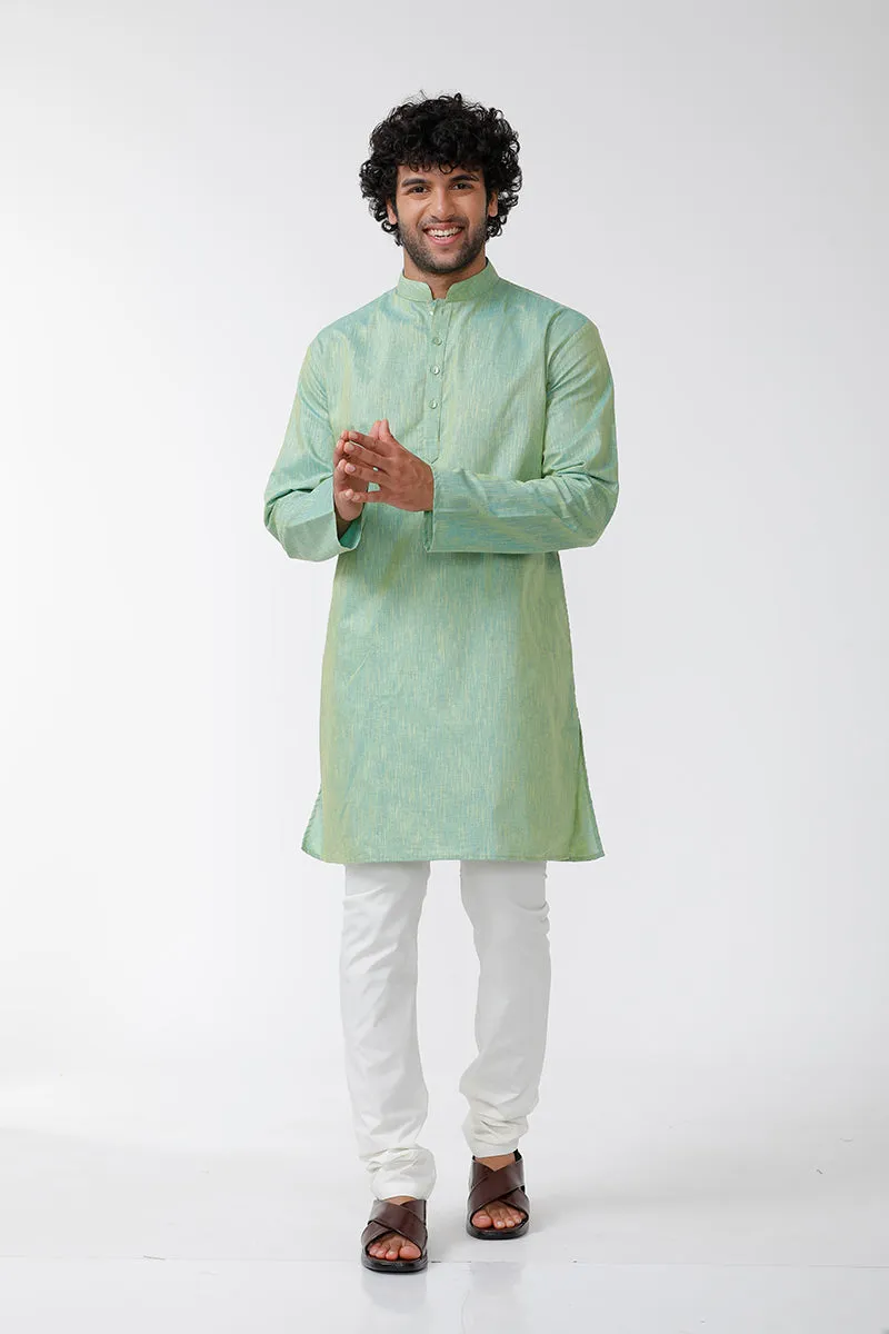 Exotic - Green Long Kurta For Mens | Uathaym