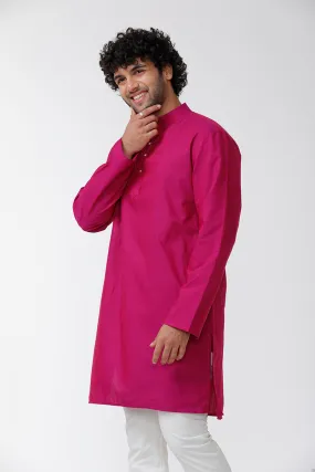 Exotic - Pink Long Kurta For Mens | Uathaym