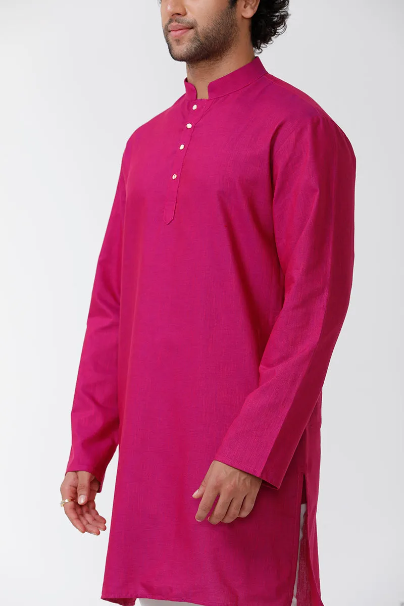 Exotic - Pink Long Kurta For Mens | Uathaym