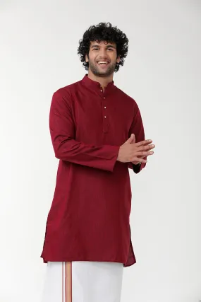 Exotic - Red Long Kurta For Mens | Uathaym