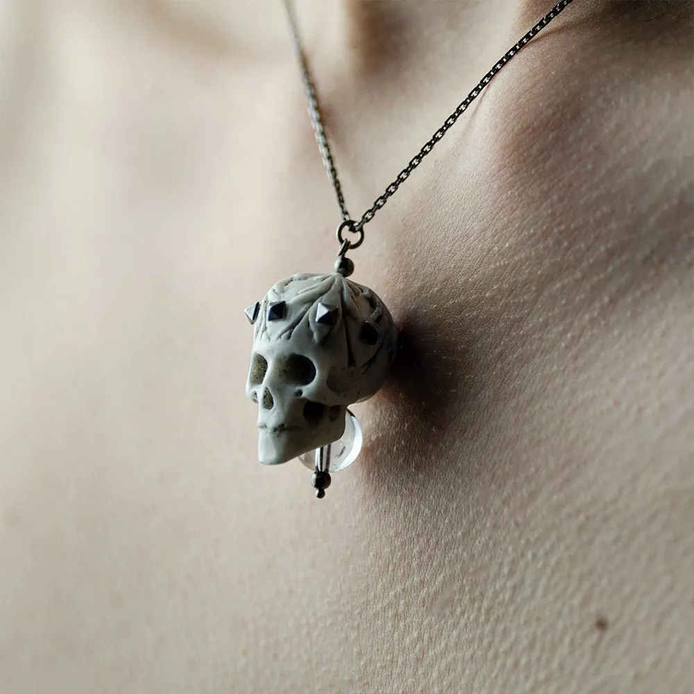 Fern skull pendant - final sale