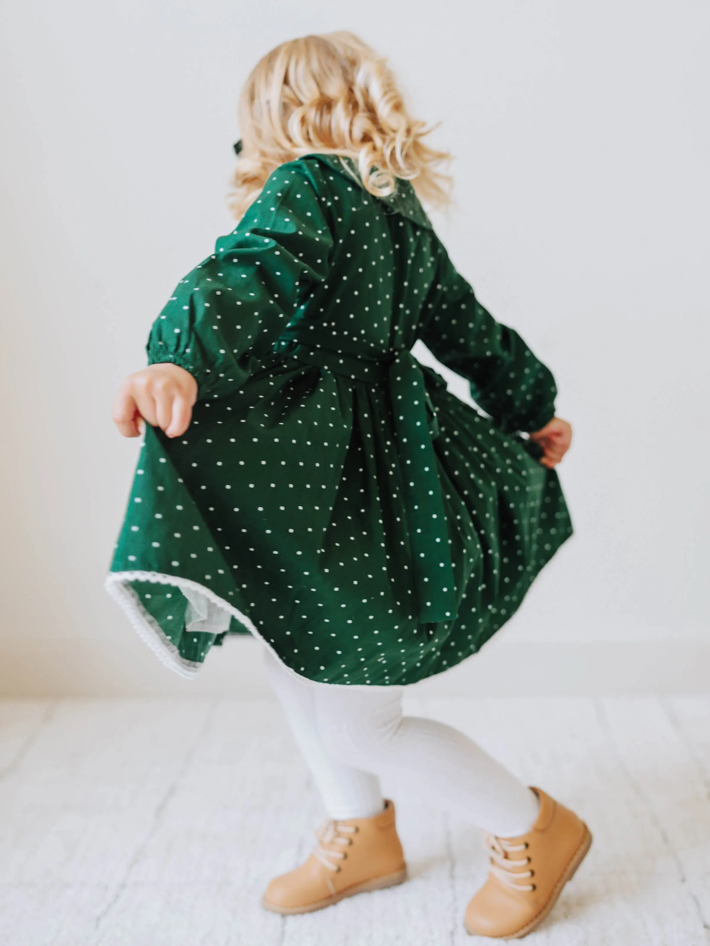 Goldie Dress - Wintergreen Dotty