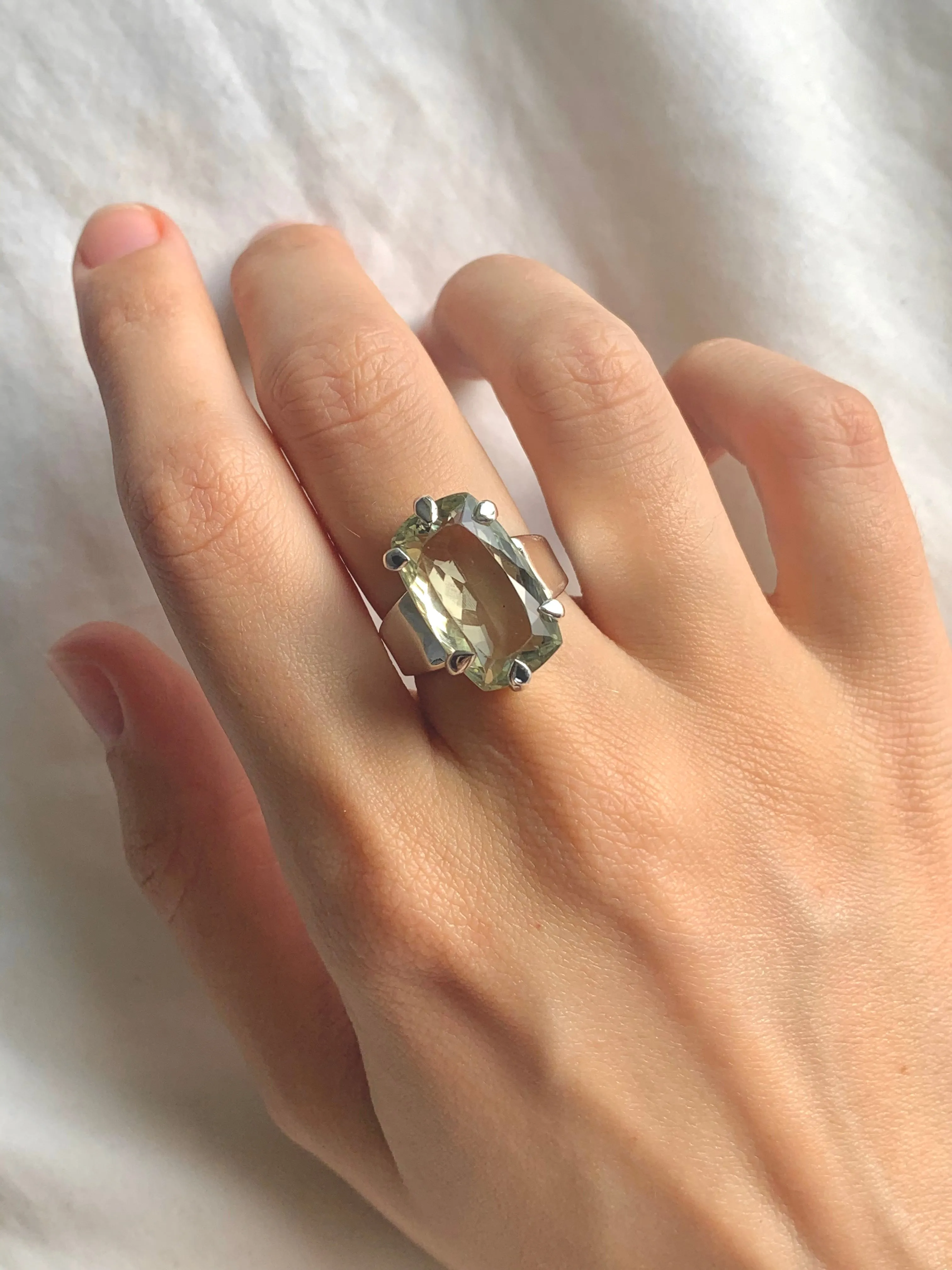 Green Amethyst Tanwen Ring