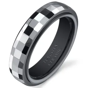 Gunmetal Color 5mm Womens Tungsten Ceramic Band Size 7.5