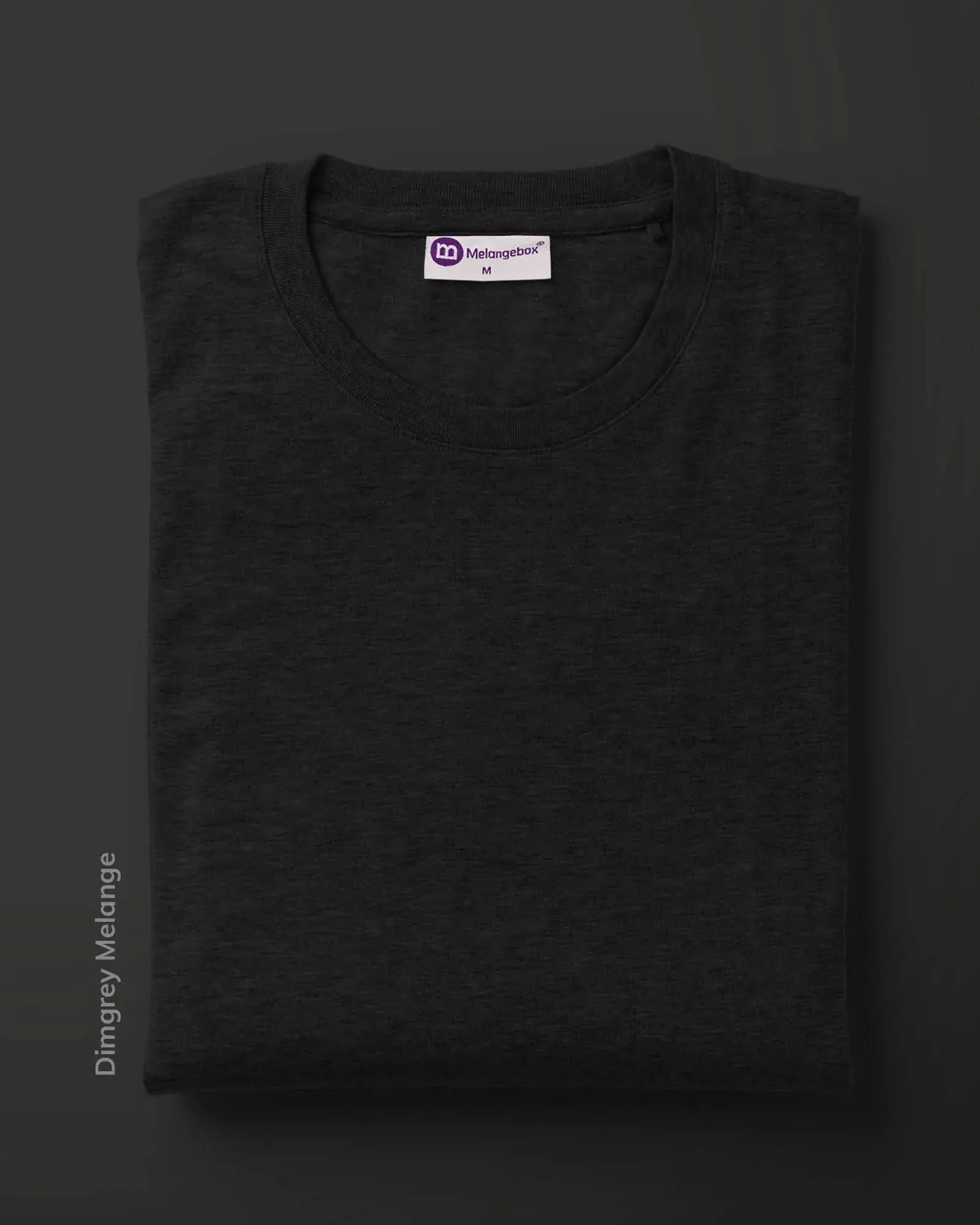 Half Sleeves Crew Neck: DimGrey Melange