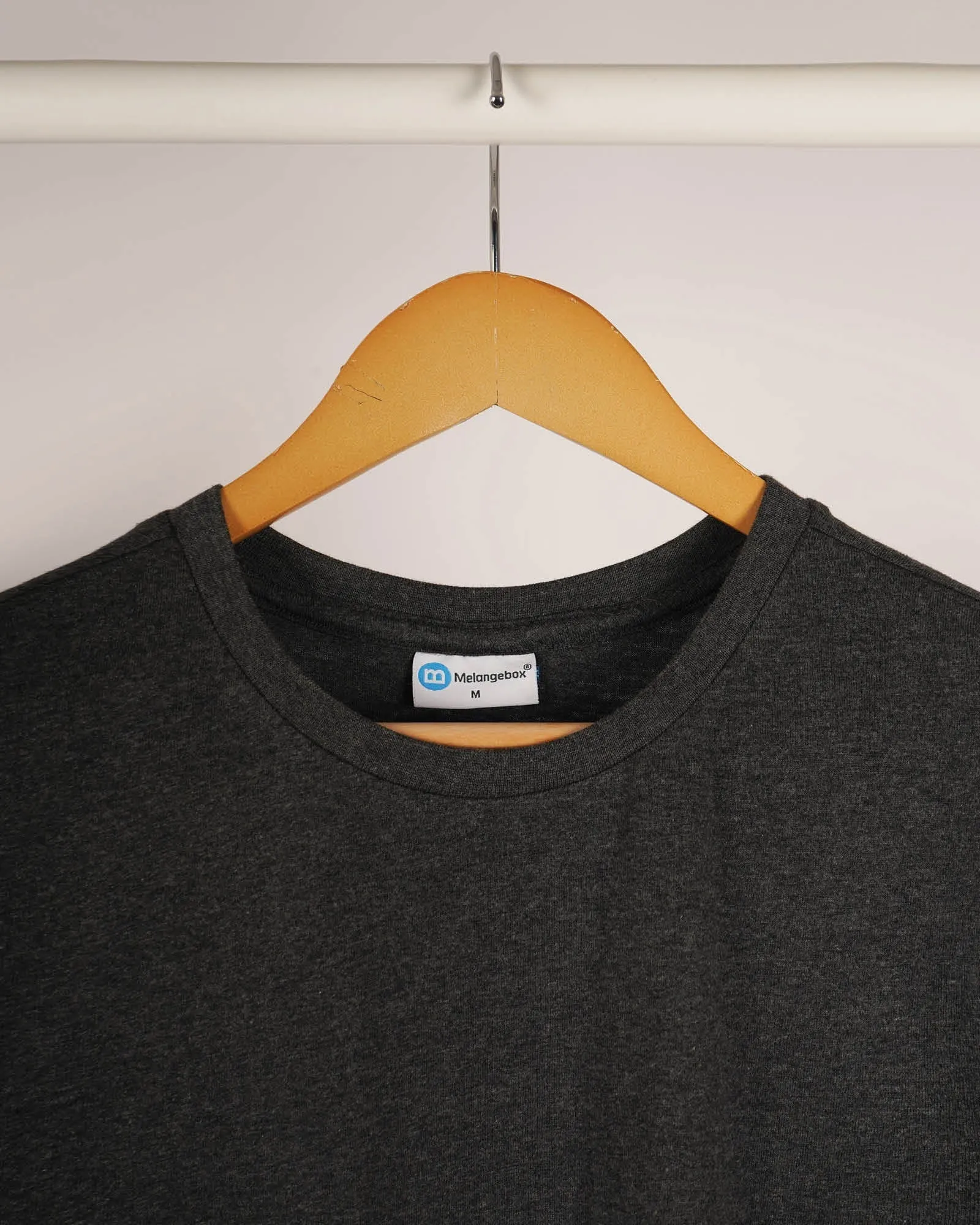 Half Sleeves Crew Neck: DimGrey Melange