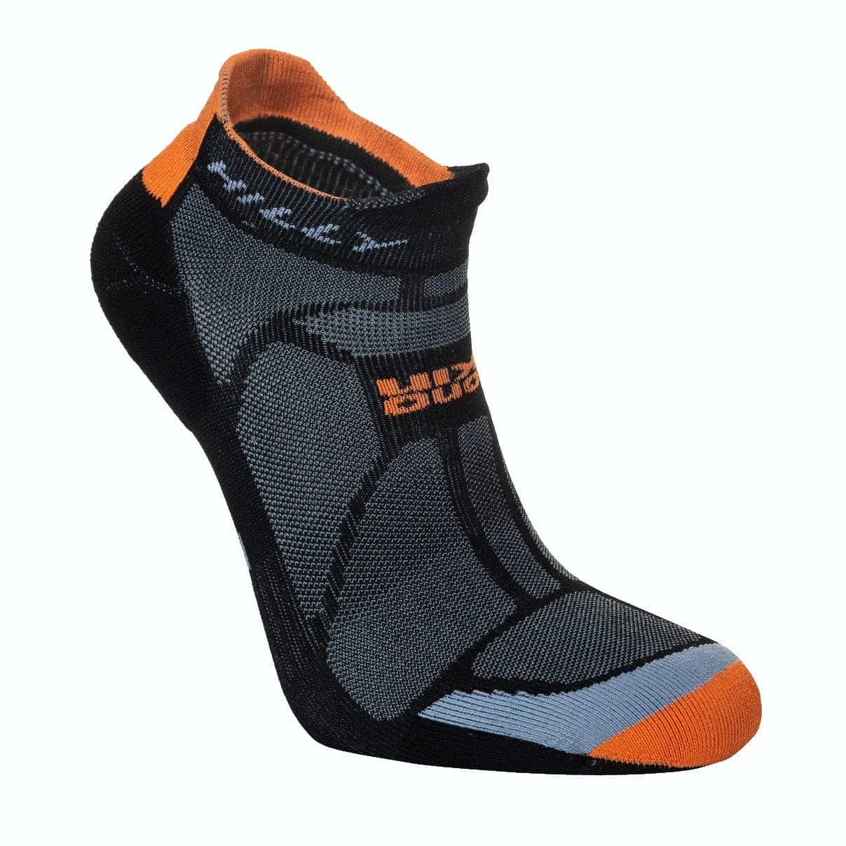 Hilly Marathon Fresh Socklet Min - Black/Orange