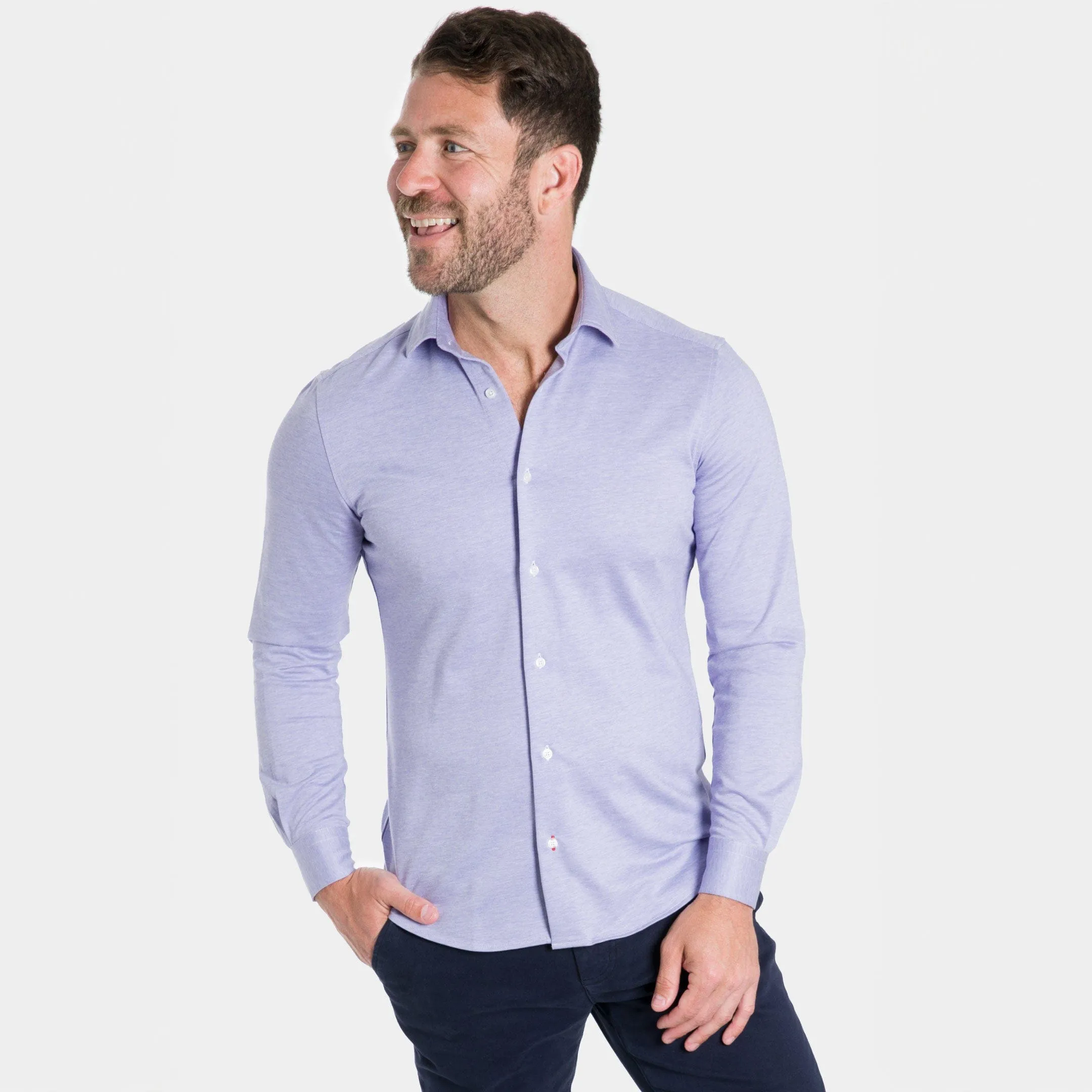 Lavender Mélange Performance Stretch Shirt