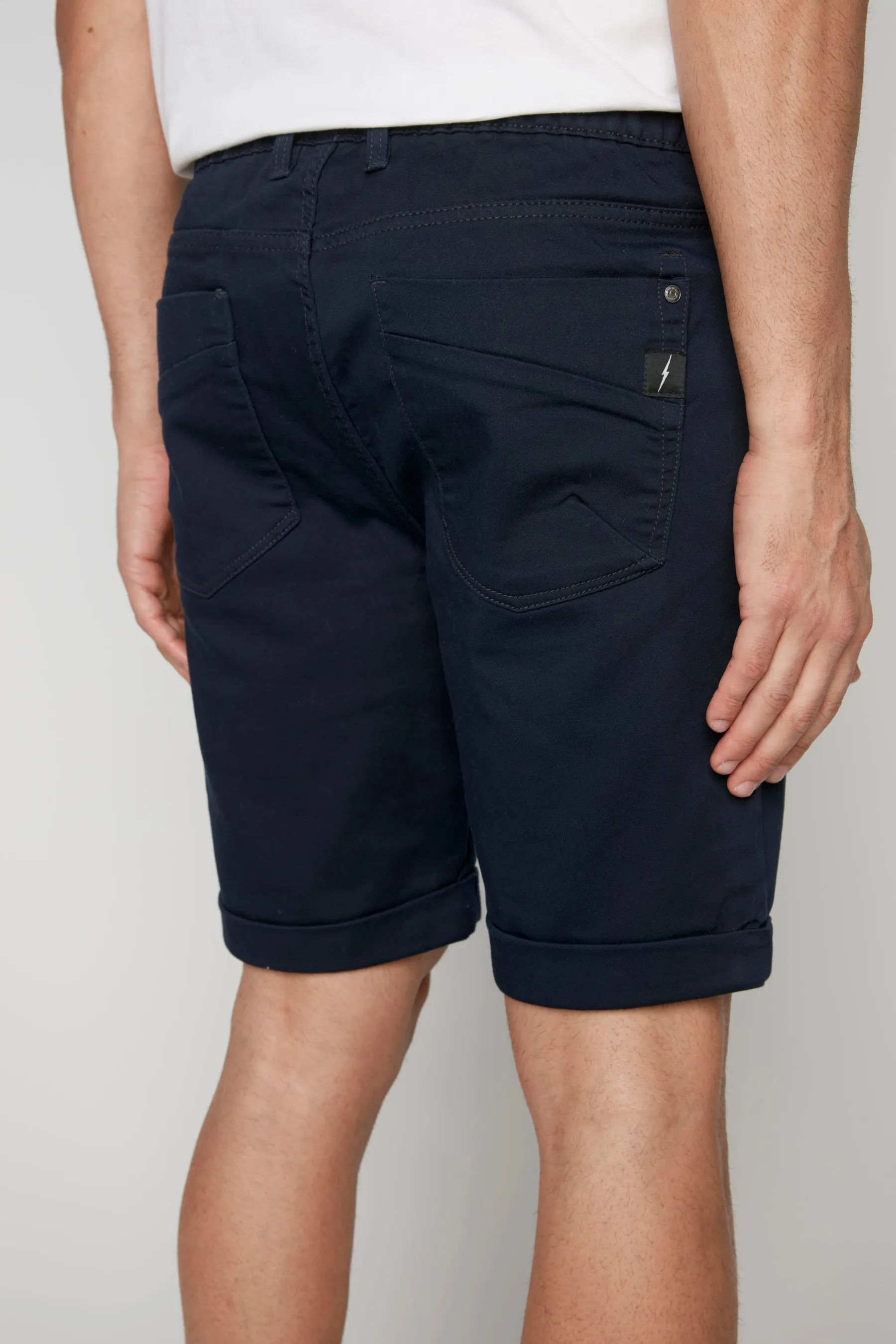 LENNON - Mens Rolled Up Shorts - Navy