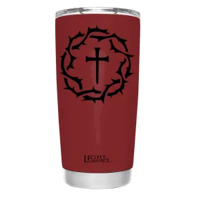 Light Source 20 oz Stainless Steel Tumbler Crown Cross