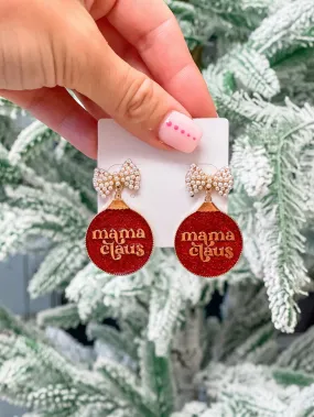 'Mama Claus' Dangle Earrings