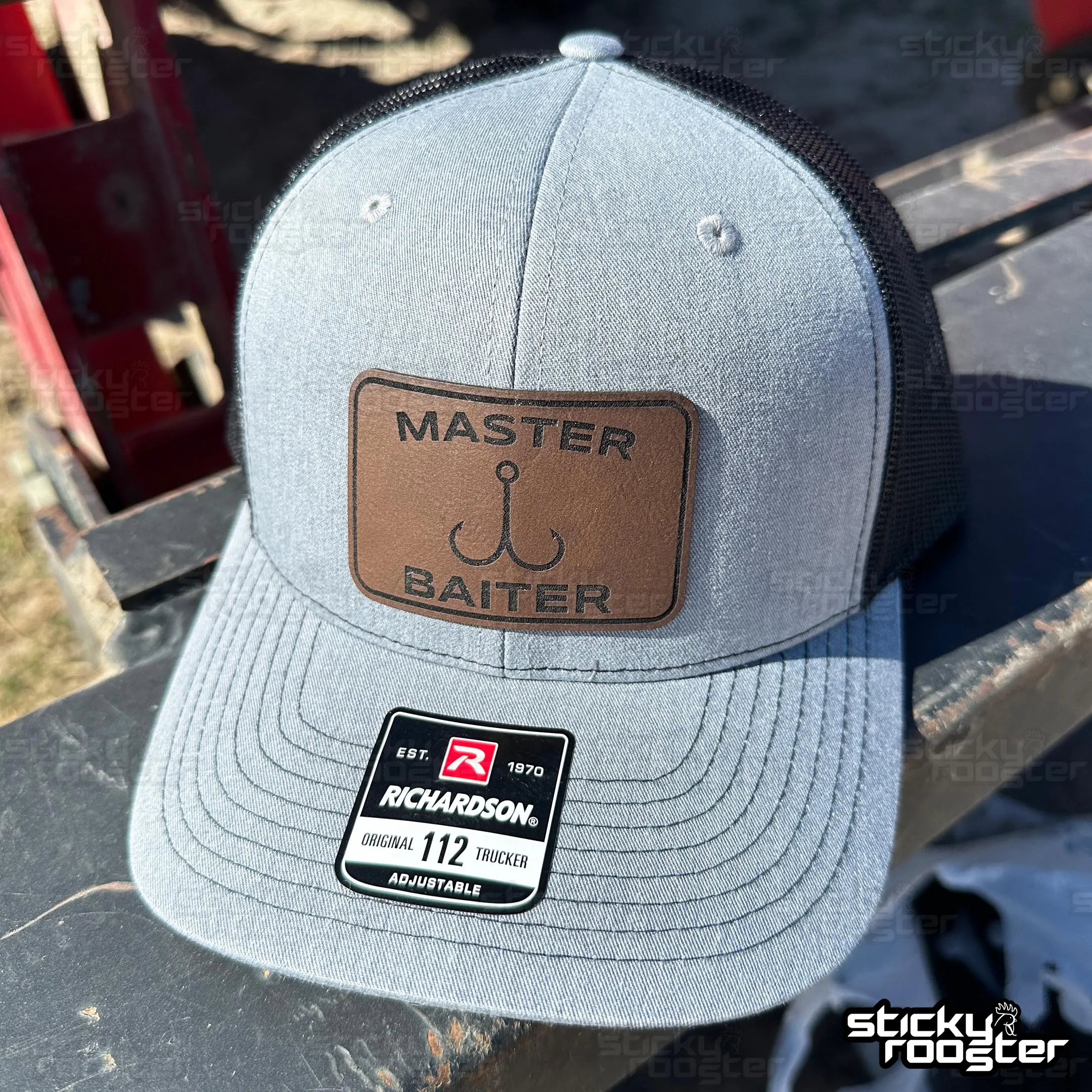 Master Baiter Leather Patch hat