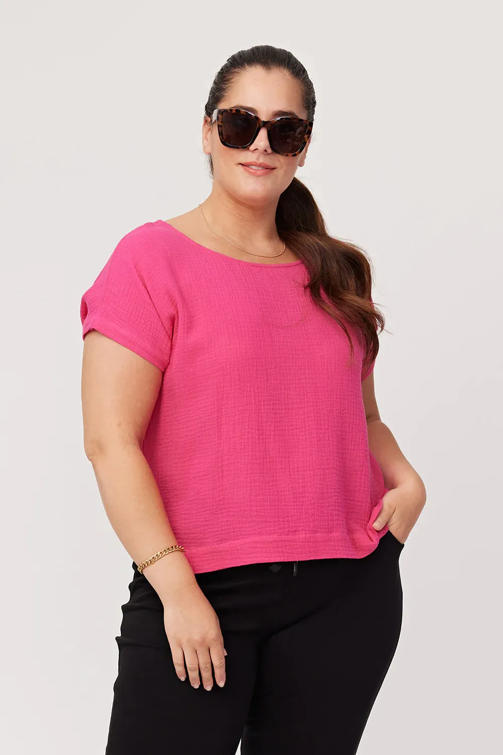 Melani Top | Cerise