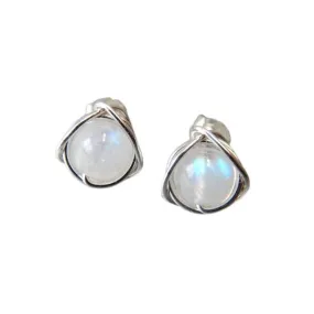 Mini Lantern Moonstone Earrings