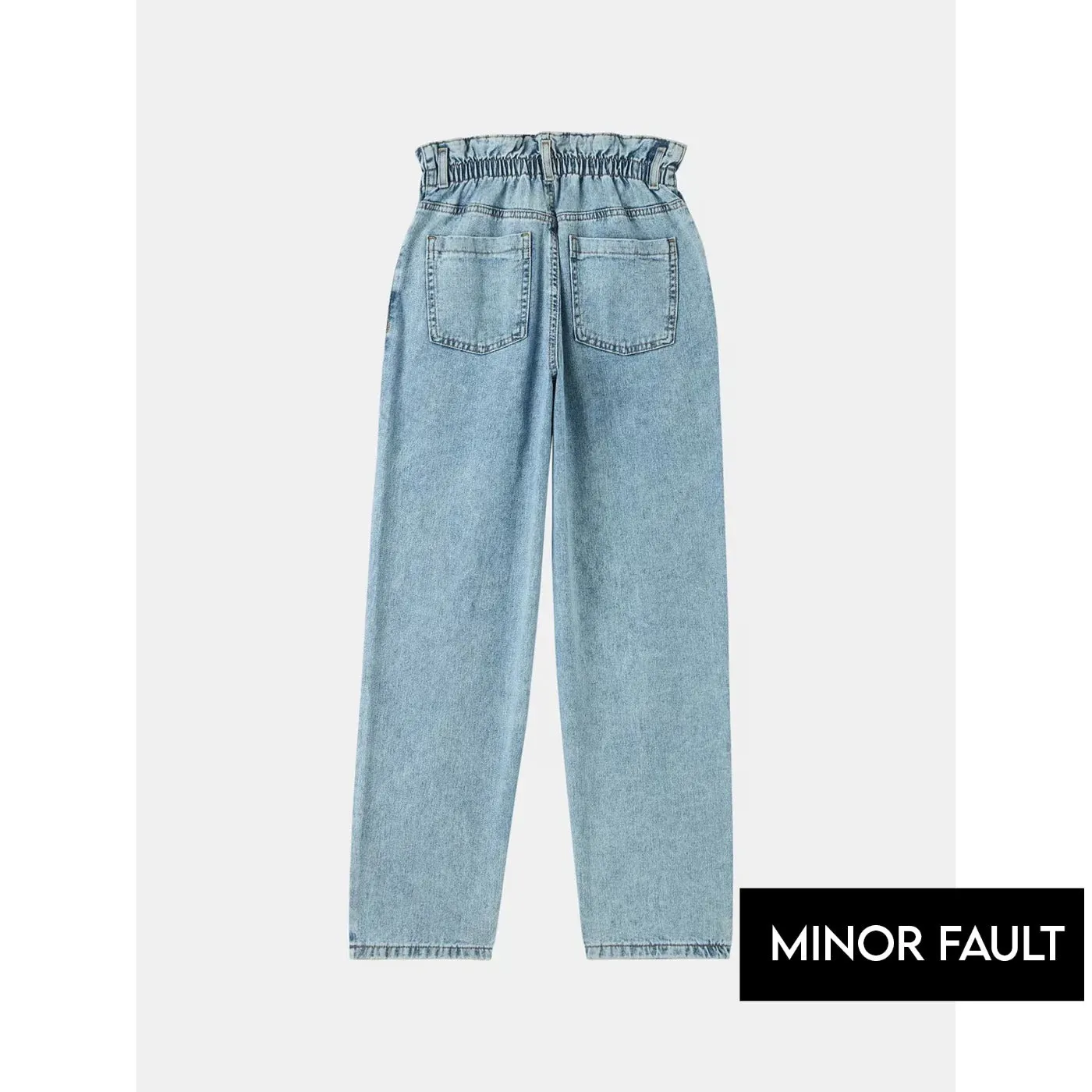 (Minor Fault) Light Blue Paper Bag Mom Jeans