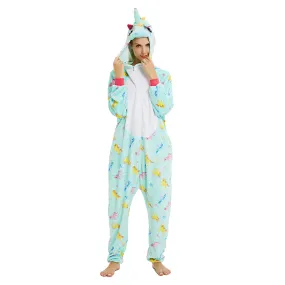 Mint Unicorn (with Unicorns Pattern Print) Adult Onesie