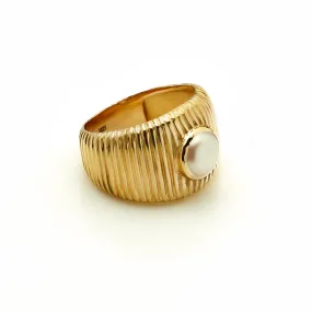 Nautica Ring | Pearl/Gold