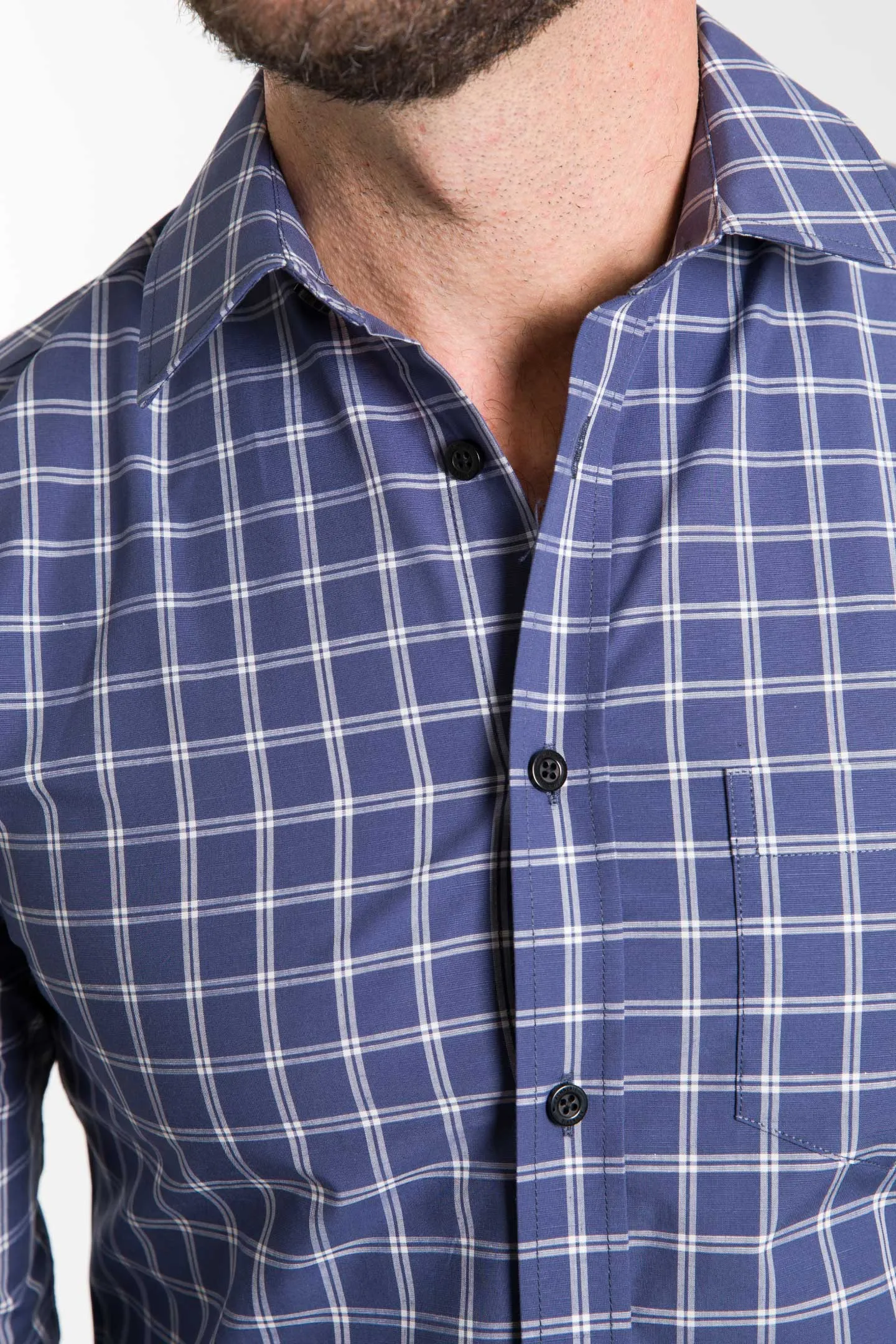 Navy Check Shirt