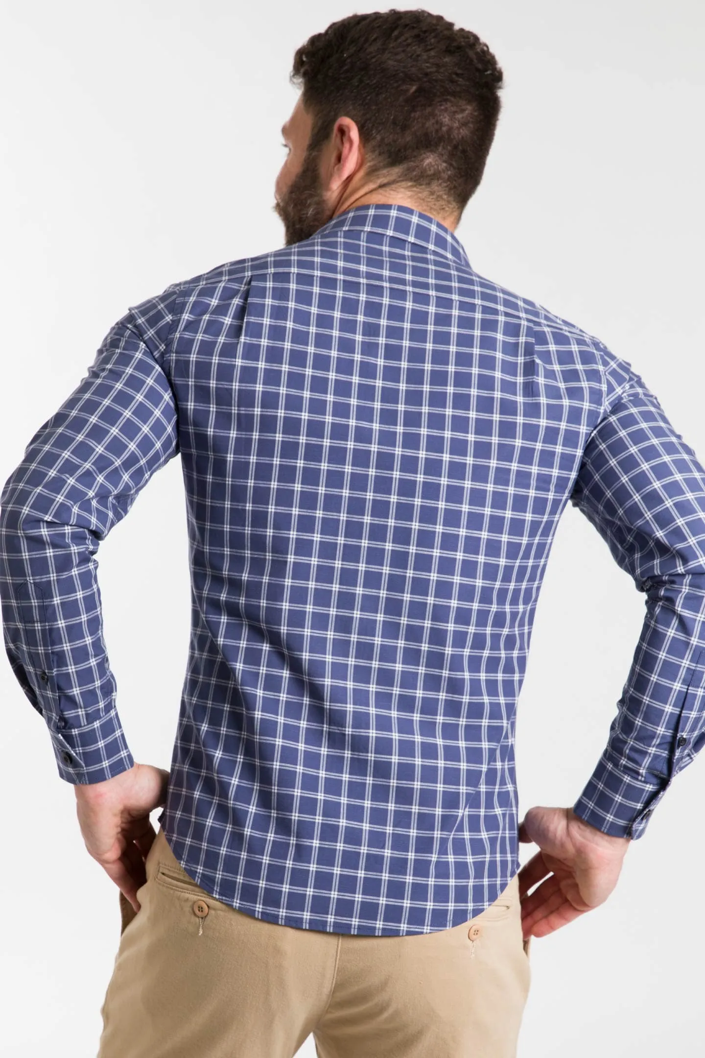 Navy Check Shirt