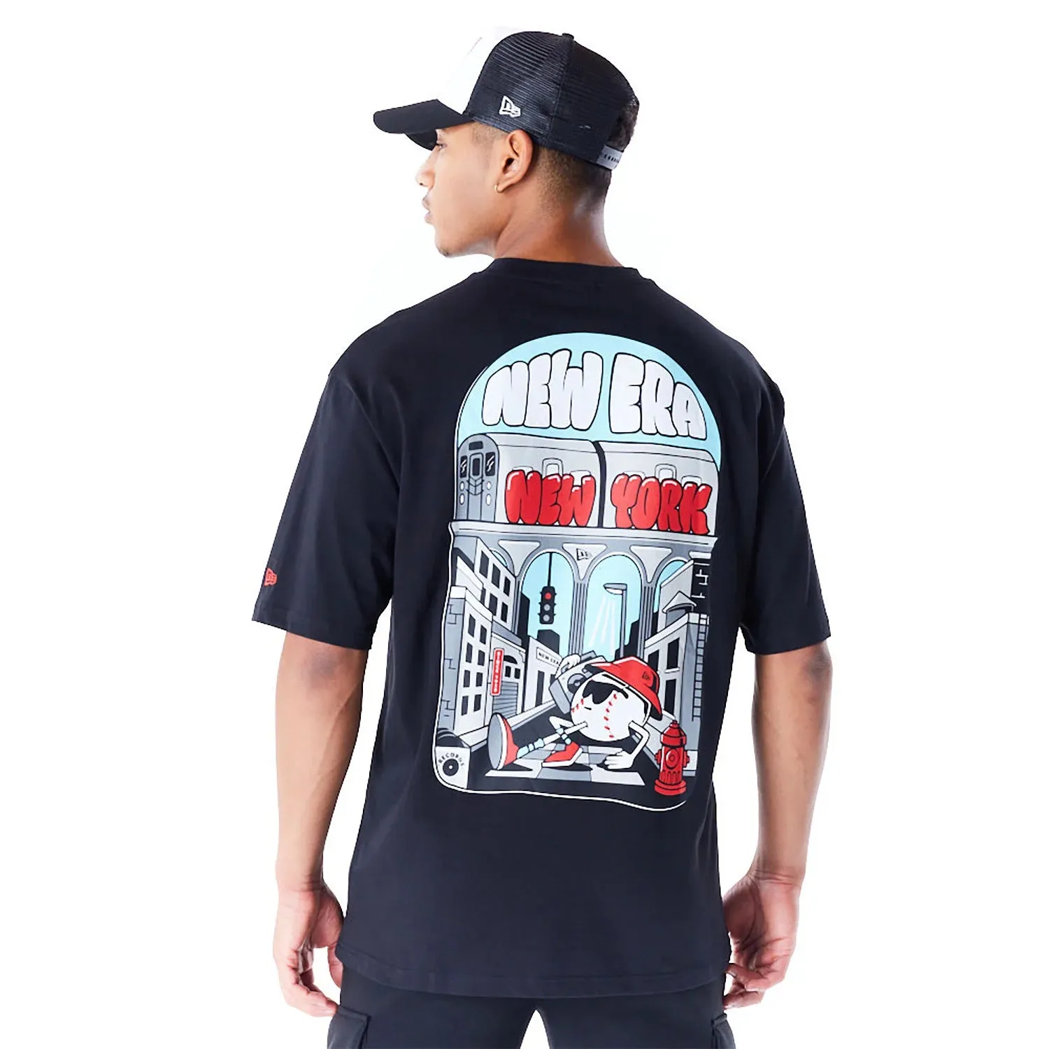 NEW ERA New York City Graphic Black Oversized T-Shirt