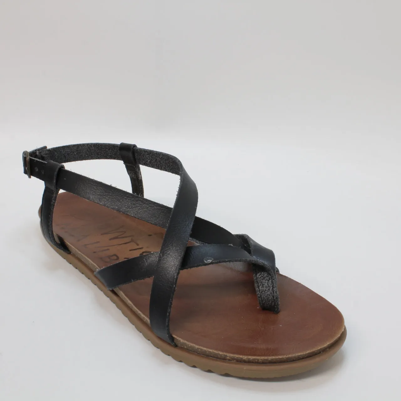 Odd Sizes - Womens Blowfish Malibu Mirenda Sandals Black - UK Sizes Right 6/Left 7